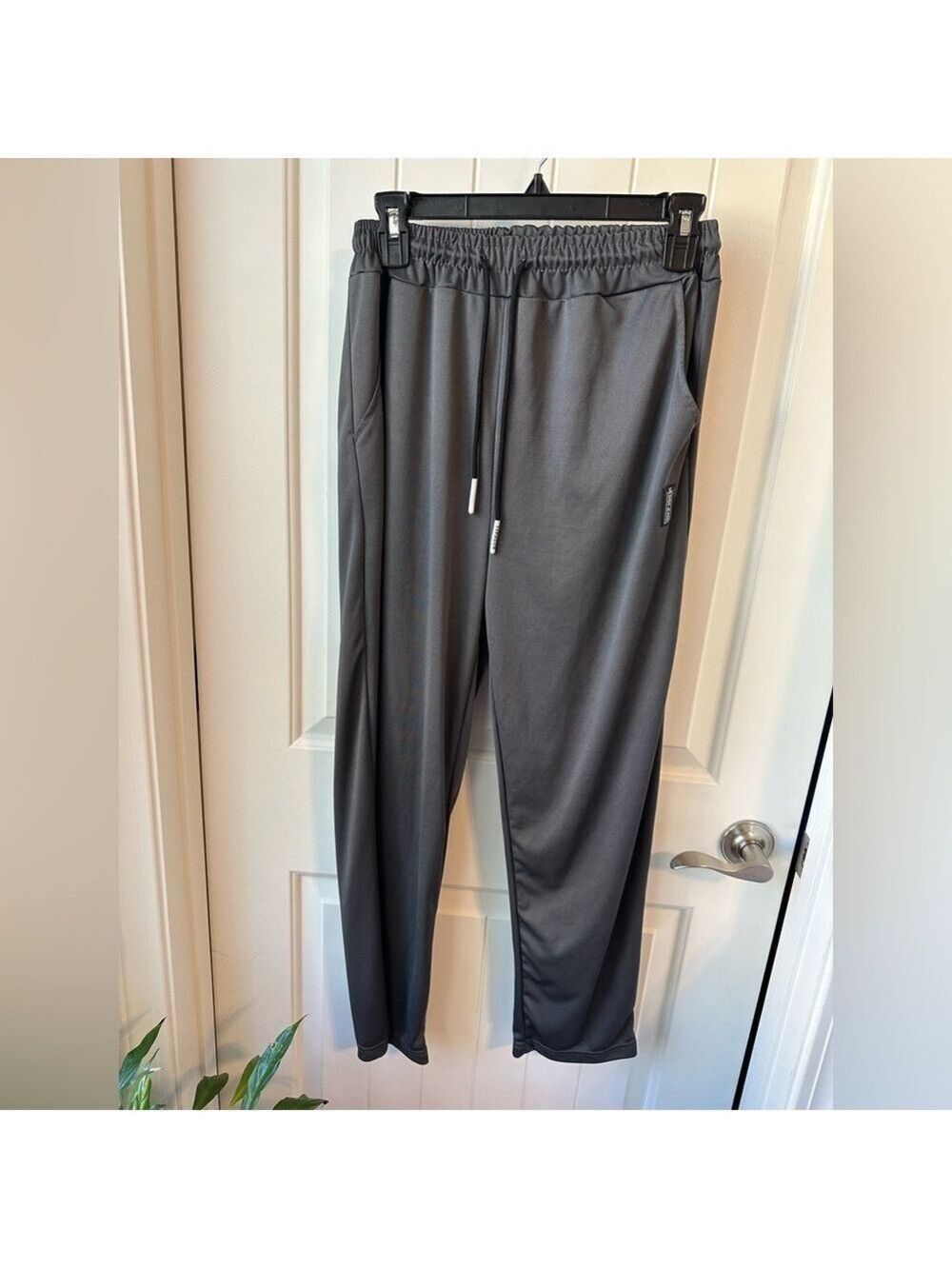 Design Jeans, Gray, Tapered track pants Size XL, Stretch elastic Waist